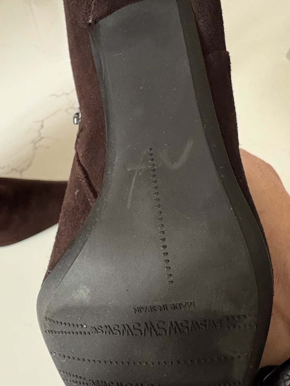 Stuart Weitzman Brown Suede Ankle Booties